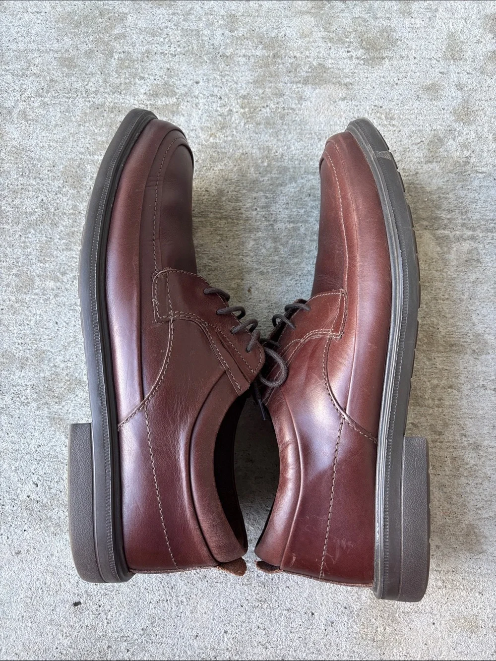 Hush Puppies Men's Dark Brown Leather Lace-Up Derby